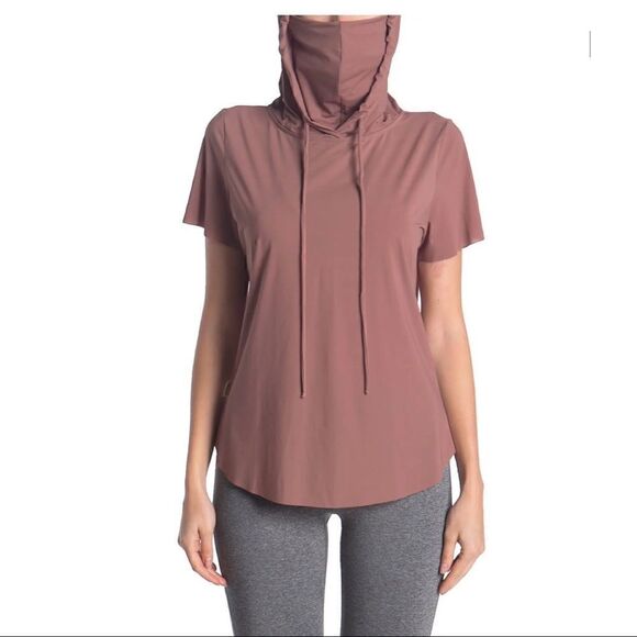 Maaji Only To Inspire 2-in-1 Adult Face Mask Hoodie Top In Gray - Picture 1 of 6